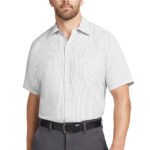 Red Kap® Short Sleeve Striped Industrial Work Shirt